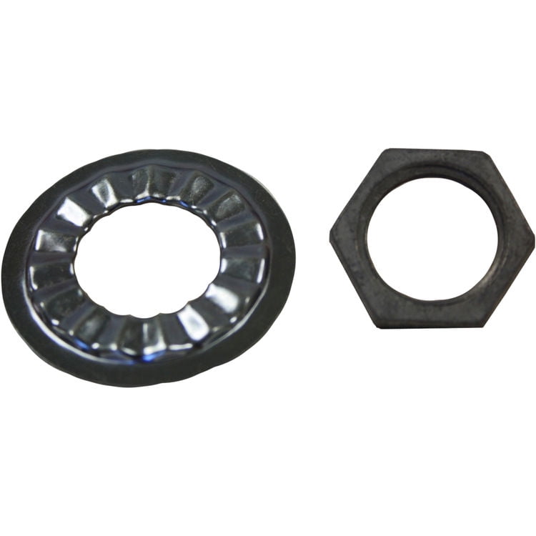 Thrifco Black Steel Faucet Locknut and Washer Set