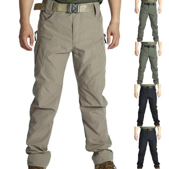 ThriftyPlait Durable Stretch Cargo Trousers for Men Casual Outdoor Utility Hiking Pants Lightweight Work Trousers for Daily Commuting