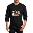 thumbnail image 1 of ThriftyPlait Halloween Party Costume Graphic T Shirt Men's Plus Size Lightweight Long Sleeve Pullover Casual Cozy Holiday Wear, 1 of 4