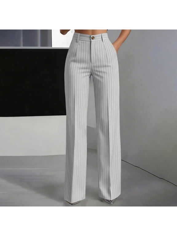 High Waist Bootcut Dress Pants for Women Flare Straight Office Suit Trousers Stretch Formal Business Work Slacks for Daily