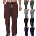 thumbnail image 1 of ThriftyPlait Men's Vintage Corduroy Cargo Pants Relaxed Straight Leg Trousers Casual Y2K Drawstring Waist Streetwear for Daily Wear, 1 of 7
