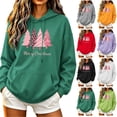 thumbnail image 1 of ThriftyPlait Women's Trendy Christmas Hoodie Pullover Warm Loose Fit Holiday Kangaroo Pocket Sweatshirt Long Sleeve Casual Shirt, 1 of 6