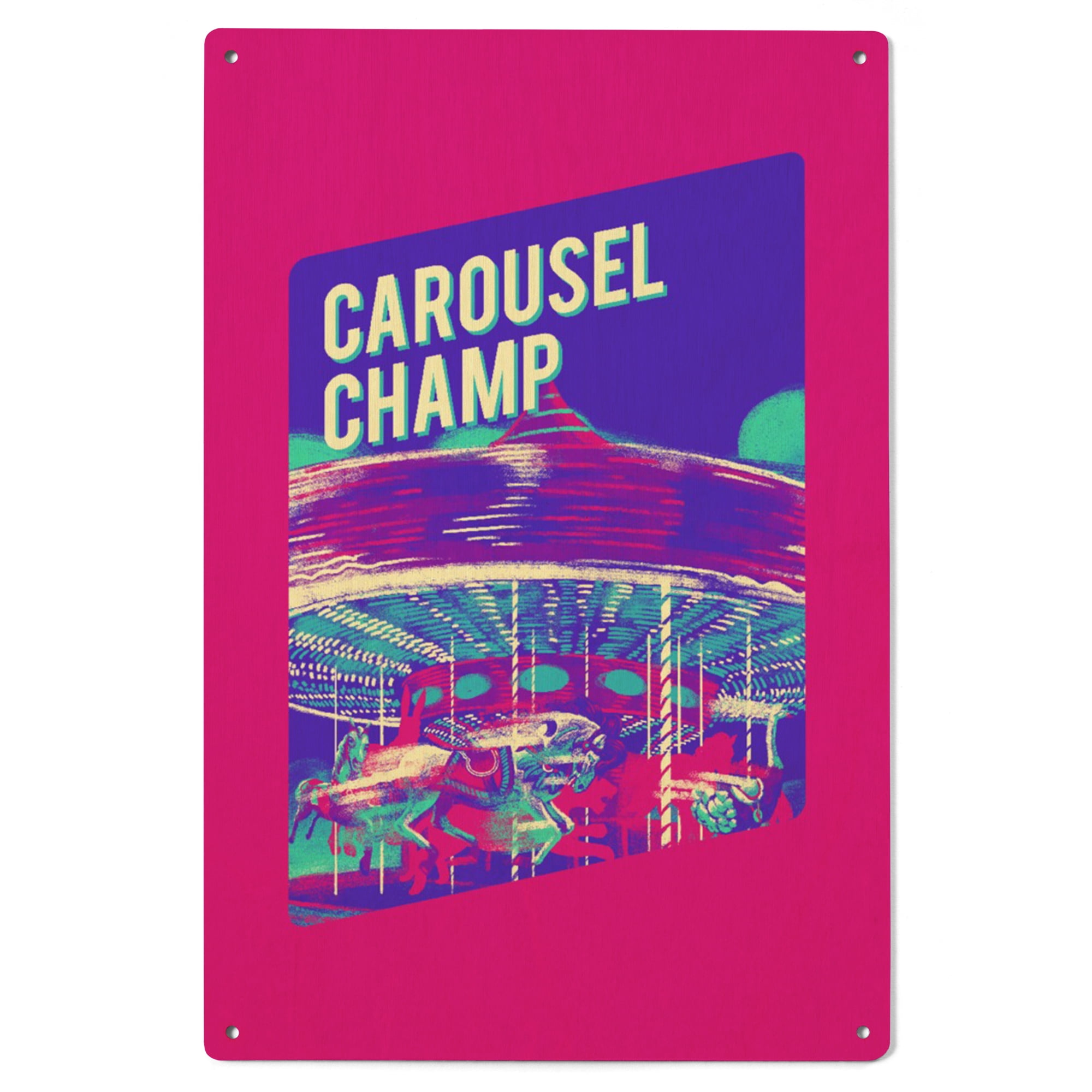 Thrill Champ Collection, Carousel Champ, Contour Birch Wood Wall Sign ...