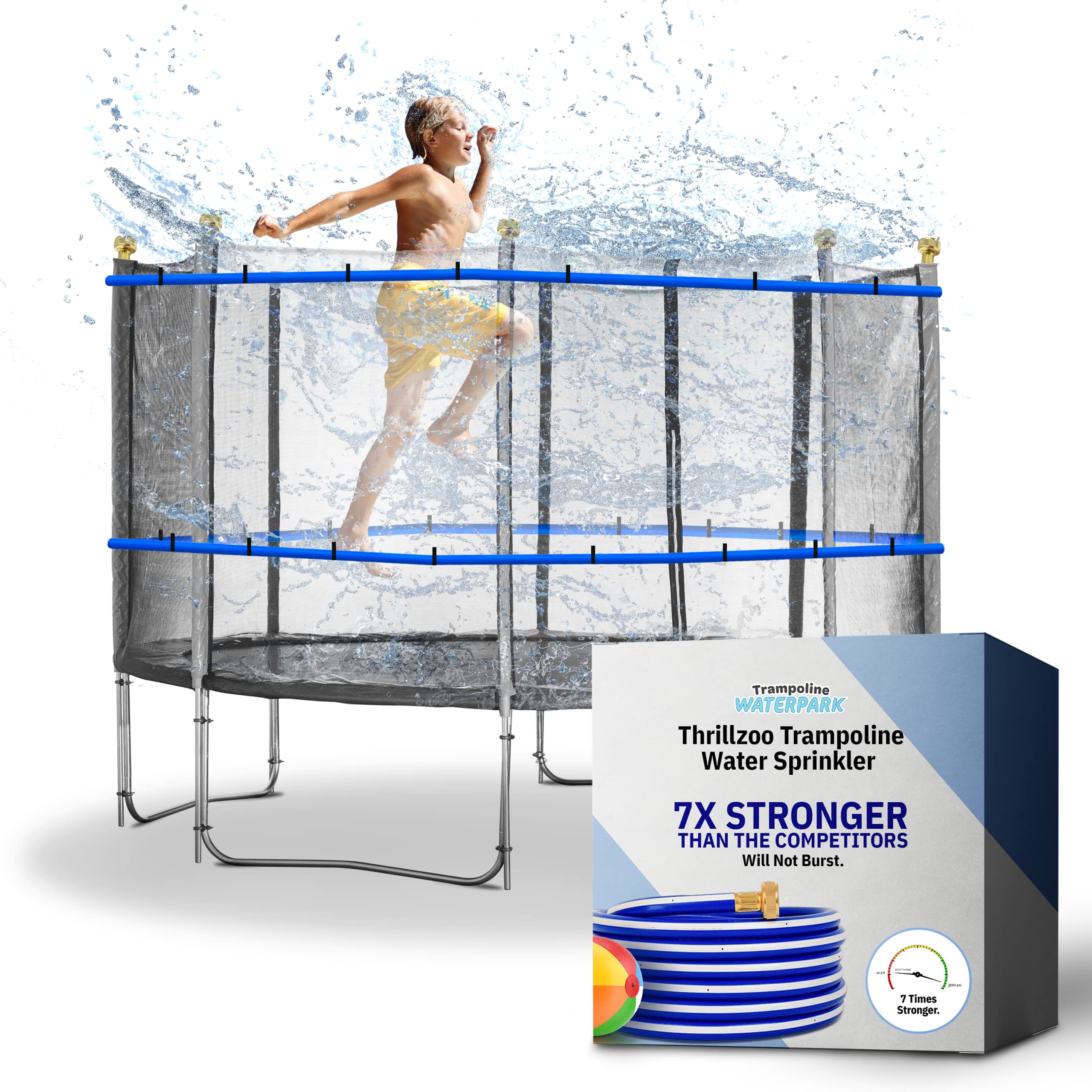 YORIN Trampoline Sprinkler, Backyard Trampoline Water Sprinkler for