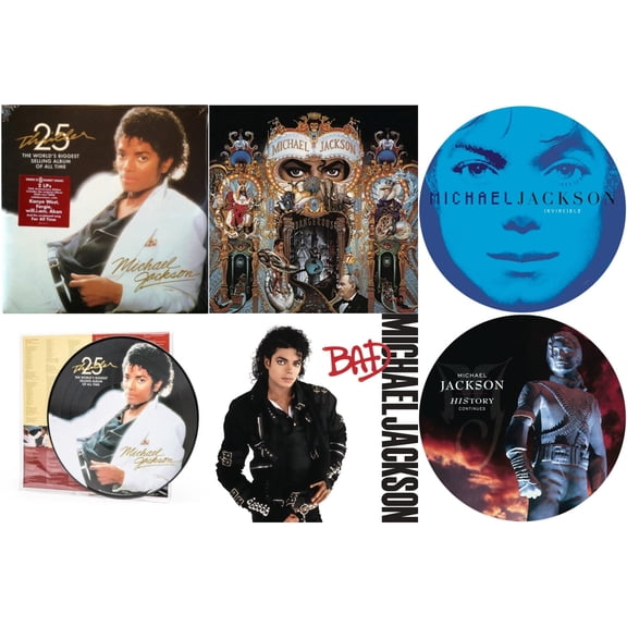 Thriller (25Th Anniversary Edition/2LP/180G/Gatefold) & Dangerous (180G/2LP) & Invincible (2LP/Picture Disc) & Thriller (Picture Disc) & Bad (140G/Gatefold) & History: Continues (2LP/Picture Disc)