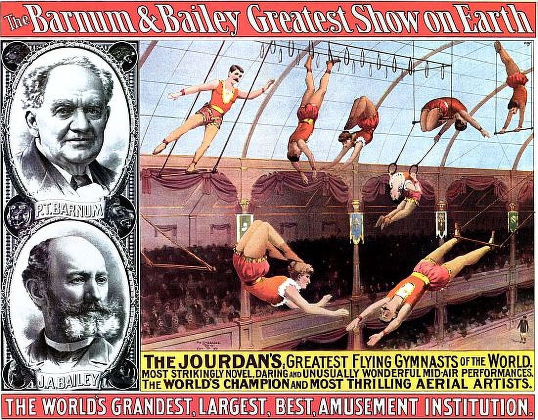 Thrilling Aerial Artists Circus Canvas Art - (18 x 24)