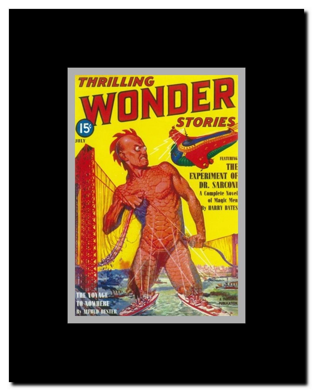 Thrilling Wonder Stories (Pulp) Framed Movie Poster