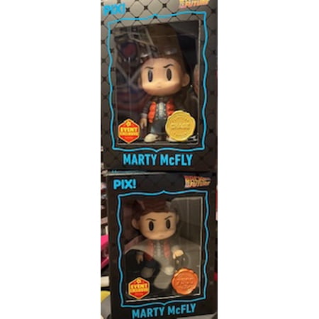 Thrilljoy Pix Marty Mcfly Chase and Hero Exclusive Vinyl Figures Bundle (Opened)