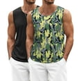 thumbnail image 1 of Thrilos 2 Pack Mens Quick Dry Camo Tank Tops Moisture Wicking Sleeveless T Shirts Workout Shirts for Men, 1 of 6