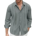 thumbnail image 1 of Thrilos Long Sleeve Mens Dress Shirts Business Button Up Shirts Stretch Wrinkle Free Shirt Jacquard Work Tops, 1 of 9