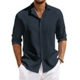 thumbnail image 1 of Thrilos Men Dress Shirts Long Sleeve Button Up Shirt Casual Regular Fit Shirts with Pocket, 1 of 6