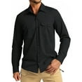 thumbnail image 1 of Thrilos Mens Long Sleeve Work Shirts Casual Button Up Shirts Quick Dry Business Tops with 2 Pockets, 1 of 6