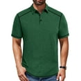 thumbnail image 1 of Thrilos Short Sleeve Polo Shirts for Men Casual Button Down Shirts Knit Solid Color Golf Shirts, 1 of 8