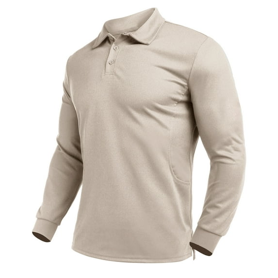 Thrilos Mens Polo Shirts Long Sleeve Golf Polo Sweatshirts Casual Button Up Shirts Golf Tops