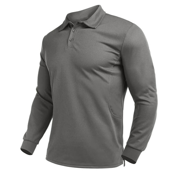 Thrilos Mens Polo Shirts Long Sleeve Golf Polo Sweatshirts Casual Button Up Shirts Golf Tops