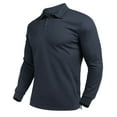 thumbnail image 1 of Thrilos Mens Polo Shirts Long Sleeve Golf Polo Sweatshirts Casual Button Up Shirts Golf Tops, 1 of 7