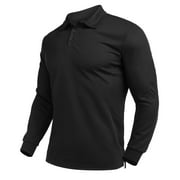 Thrilos Mens Polo Shirts Long Sleeve Golf Polo Sweatshirts Casual Button Up Shirts Golf Tops
