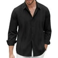 thumbnail image 1 of Thrilos Long Sleeve Mens Dress Shirts Business Button Up Shirts Stretch Wrinkle Free Shirt Jacquard Work Tops, 1 of 9
