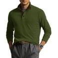 thumbnail image 1 of Thrilos Mens Shirts Casual Button Down Stand Collar long Sleeve Henley Pullover Sweatshirt Polo Shirts, 1 of 7