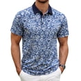 thumbnail image 1 of Thrilos Mens Shirts Casual Short Sleeve Golf Polo Shirts Print Performance Dry Fit Shirt, 1 of 7