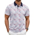 thumbnail image 1 of Thrilos Mens Shirts Casual Short Sleeve Golf Polo Shirts Print Performance Dry Fit Shirt, 1 of 6