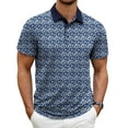 thumbnail image 1 of Thrilos Mens Shirts Casual Short Sleeve Golf Polo Shirts Print Performance Dry Fit Shirt, 1 of 6