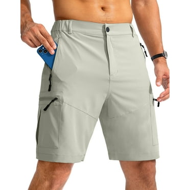 Thrilos Mens Shorts Hiking Quick Dry Cargo Shorts Lightweight Work Shorts with 5 Zipper Pockets