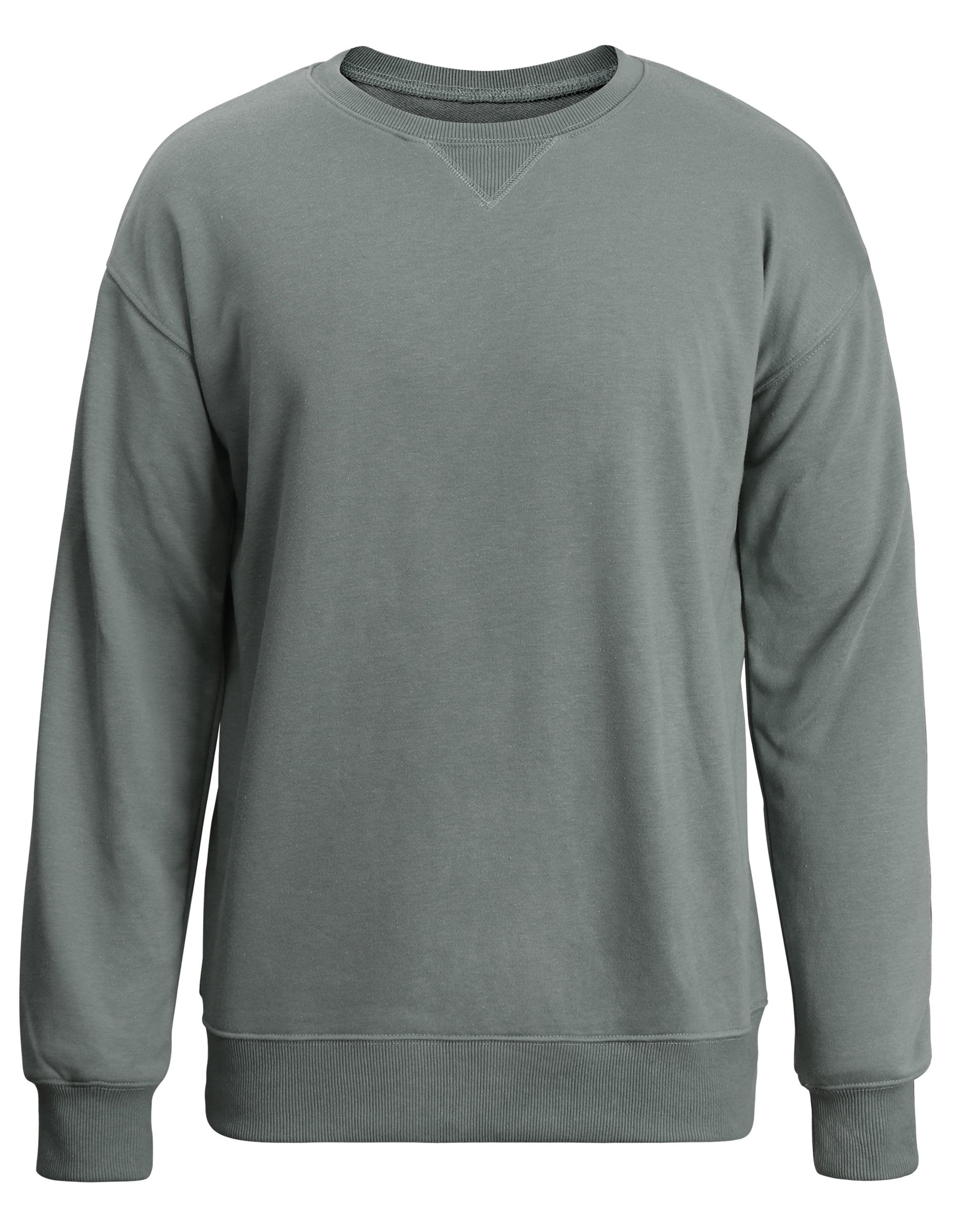 QIPOPIQ Men's Crewneck Sweatshirts Soild Color Geometric