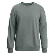THRILOS Mens Sweatshirts Long Sleeve Crewneck Shirts Midweight Loose Fit Pullover Sweatshirts Fall Winter Casual Tops
