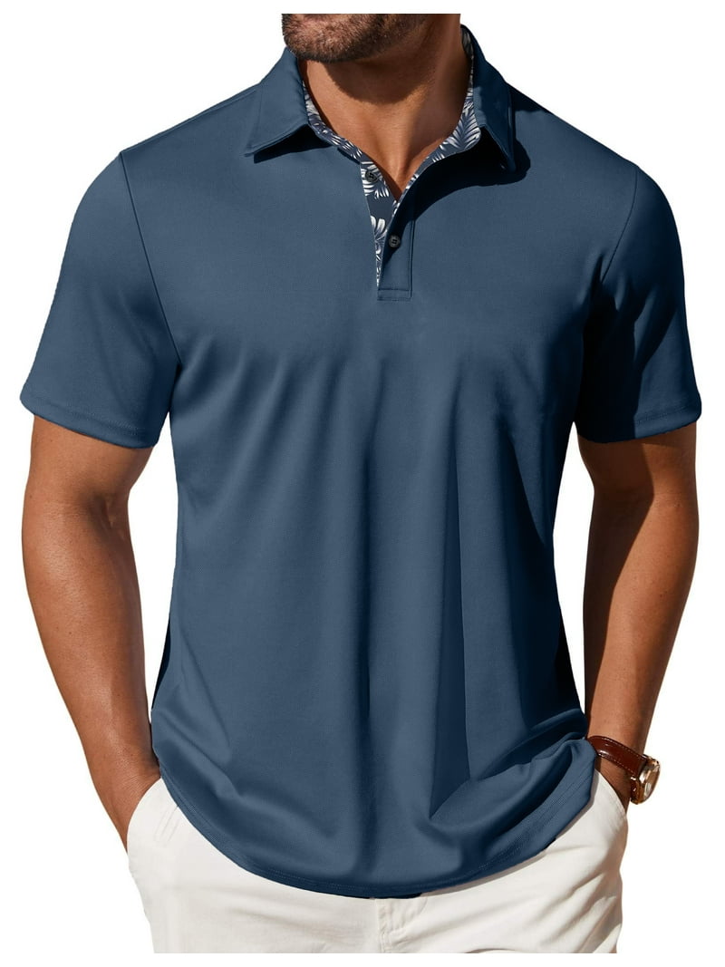 Thrilos Polo Shirts for Men, Short Sleeve Dry Fit, Lightweight