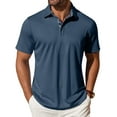 thumbnail image 1 of Thrilos Polo Shirts for Men Short Sleeve Dry Fit Shirts Printed Collar Casual Golf Polo Shirts, 1 of 8