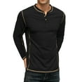 thumbnail image 1 of Thrilos Sweatshirts for Men Henley Casual Long Sleeve Shirts Lightweight Front Placket Fit T Shirts, 1 of 7