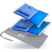 Thrive 2 Pack Reusable Cold Compress Ice Packs for Injury, Gel Ice Pack for Pain Relief & Rehabilitation