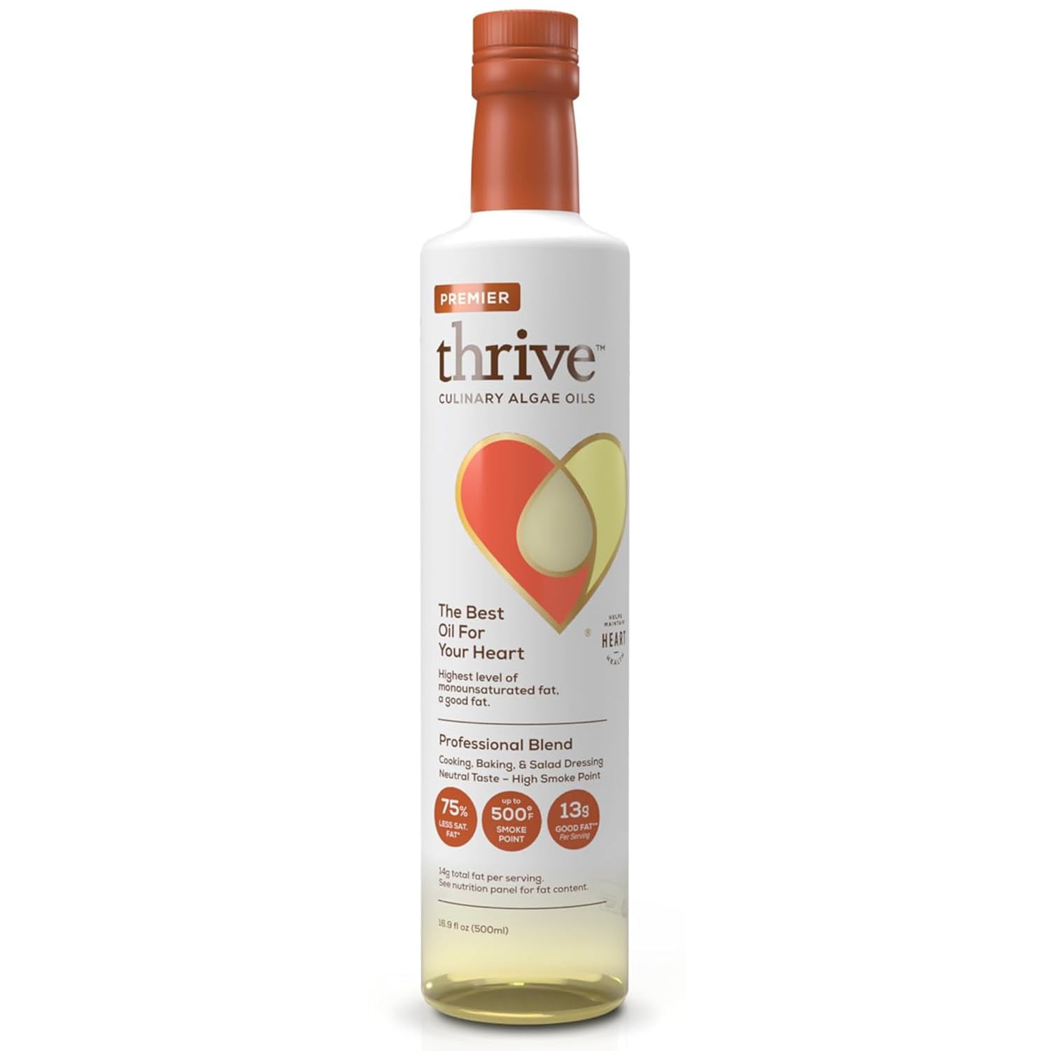 Thrive Algae Cooking Oil Heart and HealthConscious Cooking Oil, Rich