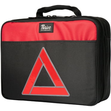 Thrive | Car Emergency Kit Bag with Jumper Cables, Tools   First Aid Kit | Auto Safety Accessory Bag for Roadside Vehicle Assistance | For Teens & Adults