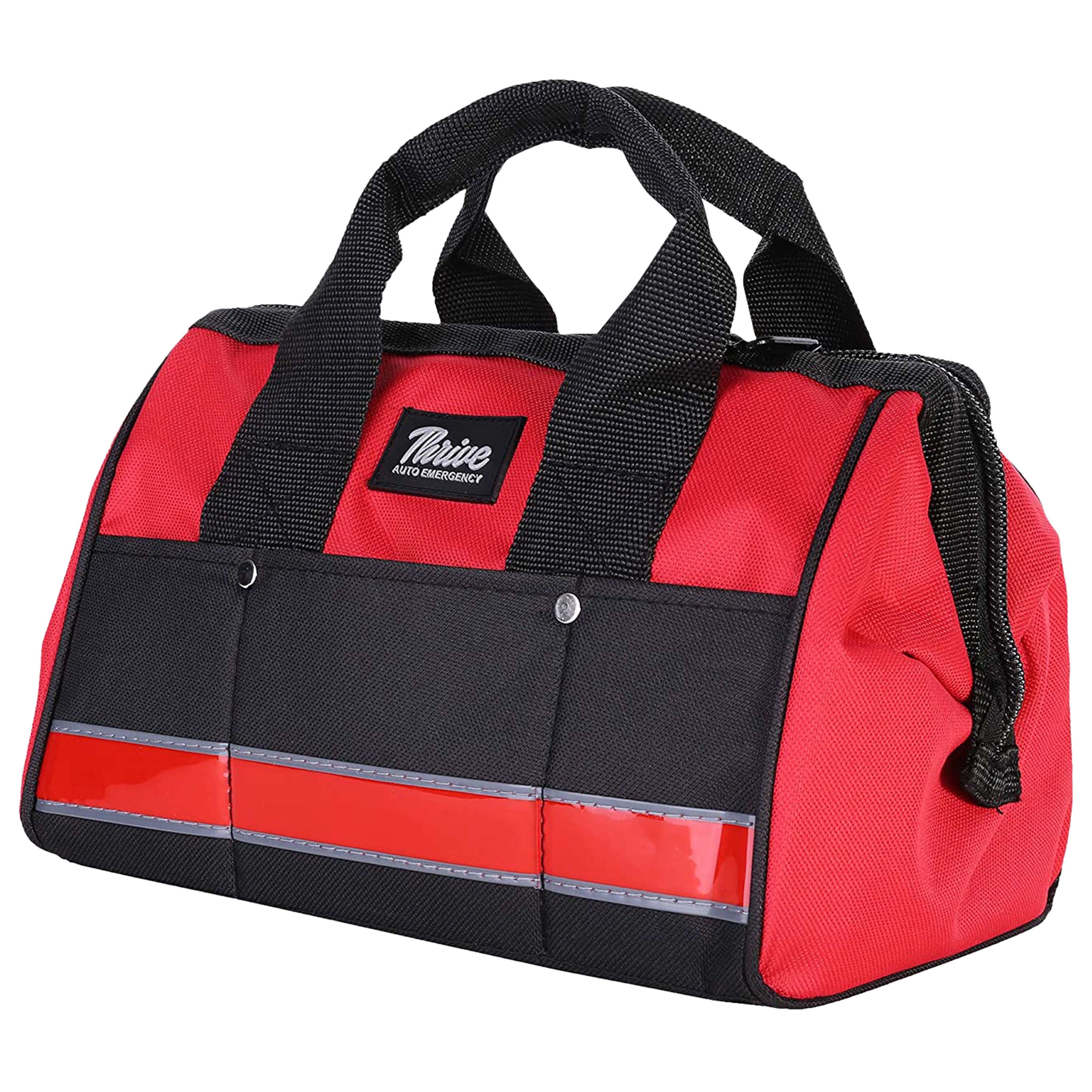 Thrive Auto Rescue Kit 104pc Car Emergency & First Aid Roadside Assistance Red Tote