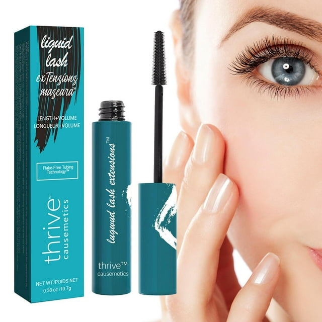ThriveCausemetics Liquid Lash Extensions Mascara, Crystal (Brown Black