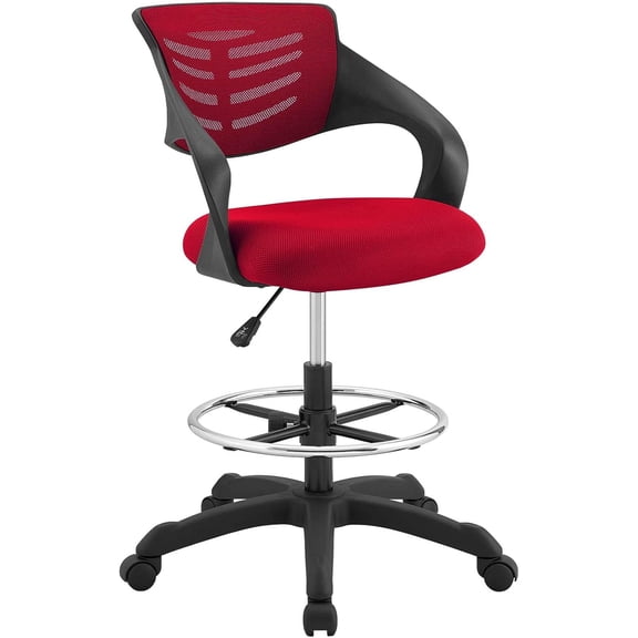 Thrive Drafting Chair - Tall Office Chair for Adjustable Standing Desks in Red