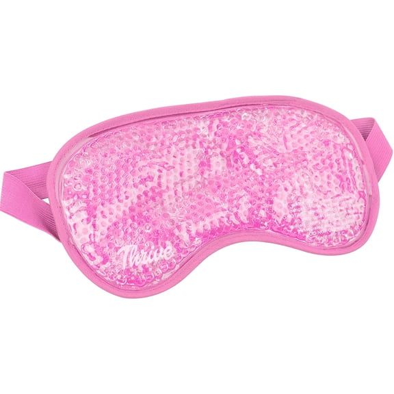 Thrive | Hot & Cold Eye Mask | With Gel Beads for Cooling & Pain Relief | Ice and Heat | Pink