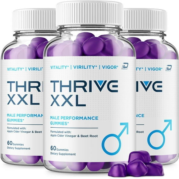 Thrive XXL Gummies for Men ThriveXXL Gummy Natural Blend Vitamins for Overall Health, 3 Pack, 180 Gummies