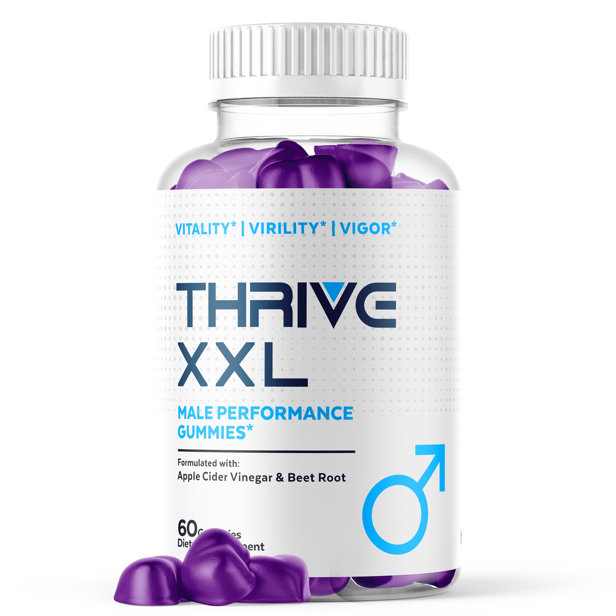 ThriveXXL Gummies Advanced Formula All Natural Vitamin Supplement 60 Gummies