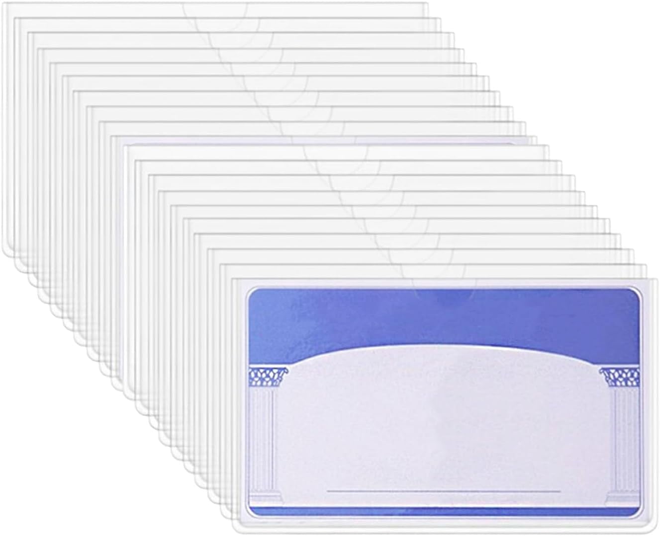 Thrivenget Card Sleeve, Water-Resistant Plastic Sleeves, Clear Pvc ...