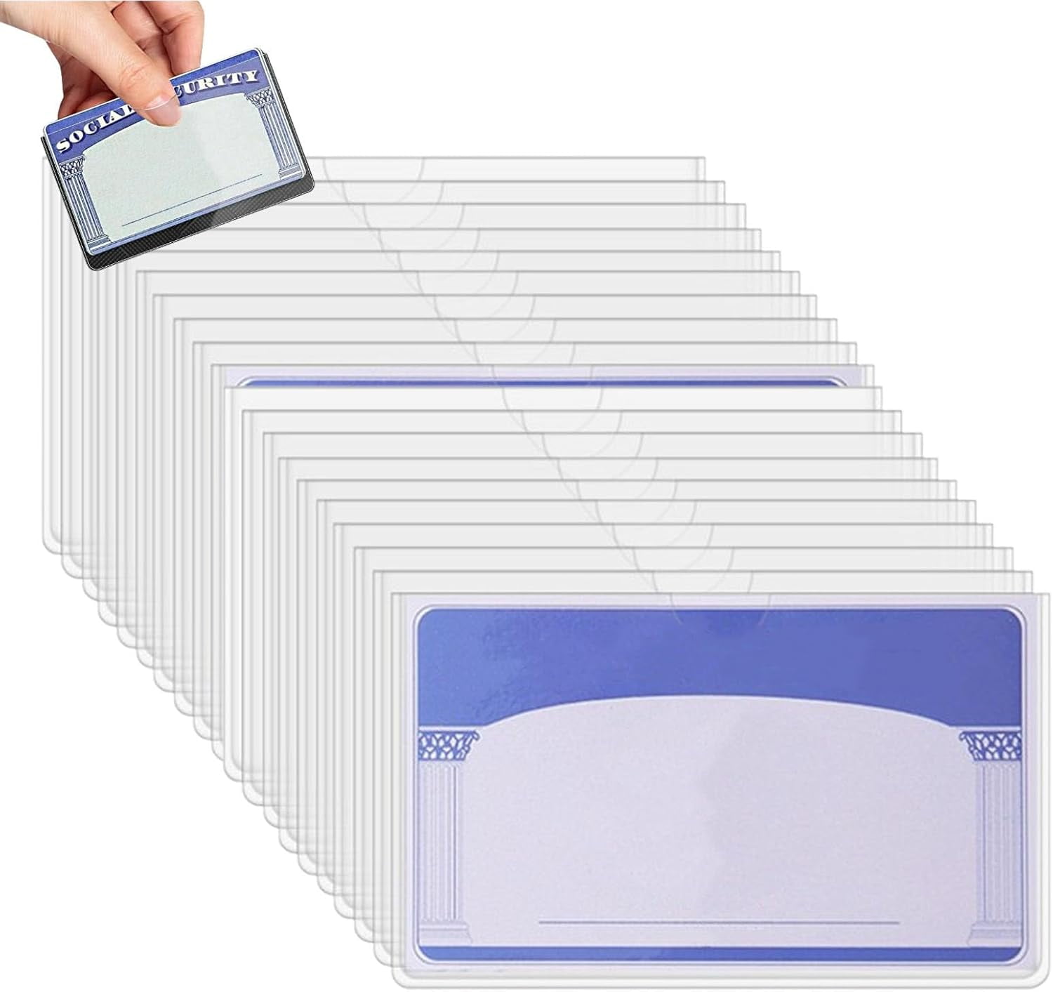 Thrivenget Card Sleeves, Social Security Card Protector Sleeves, 20 ...