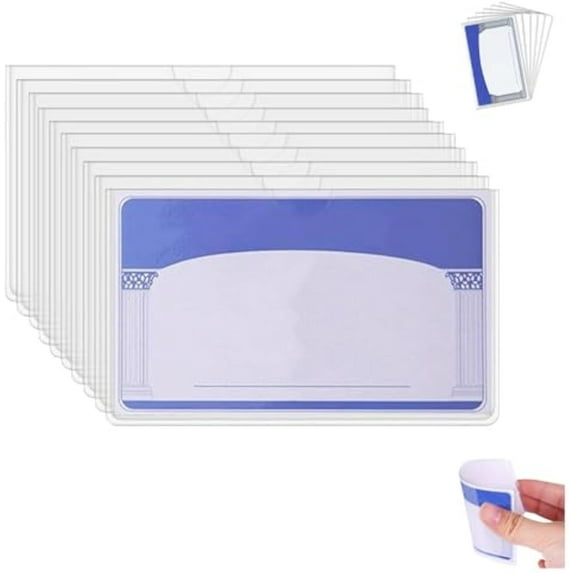 Thrivenget Card Sleeves, Social Security Card Protector Sleeves, Clear PVC Water-Resistant Plastic Sleeve, Suitable for Various Cards Types, Provide a Premium Look with Full Cards Visibility(20PCS)