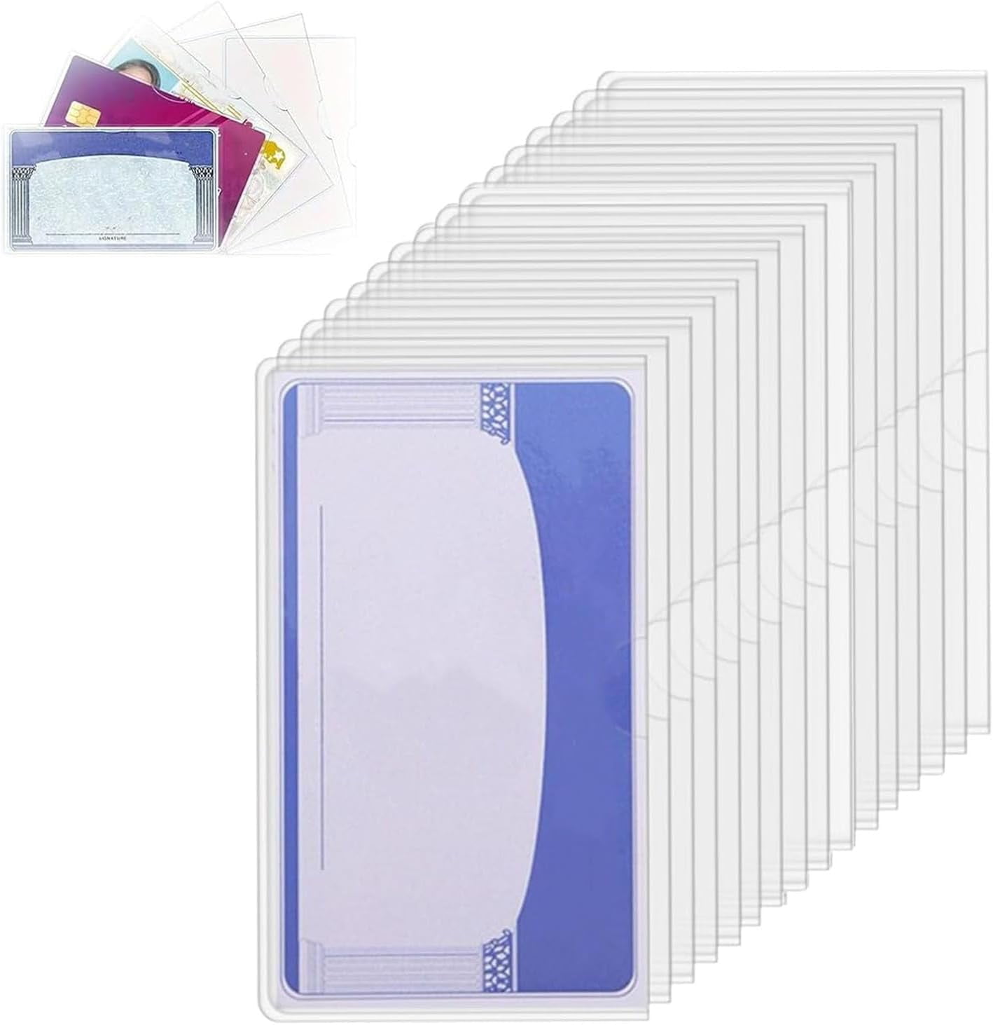 Thrivenget Card Sleeves, Social Security Card Protector Sleeves, Water ...