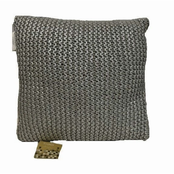 Thro By Marlo Lorenz 19" Square Throw Pillow in Silver