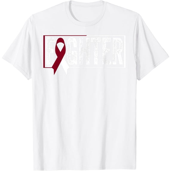 Throat Cancer Shirt Oral Head Neck Cancer Awareness Fighter T-Shirt