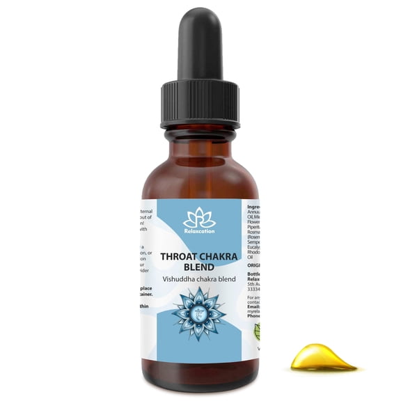 Throat Chakra Essential Oil Blend – 0.33 oz | Relaxcation – Communication & Truth