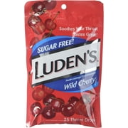 Throat Drops, Sugar Free, Wild Cherry 25 Each 6 Pack Packaging May Vary