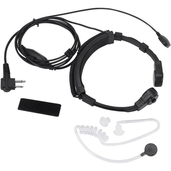 Throat Mic Miniphone Covert Acoustic Tube Earpiece Headset for Two Way Radio